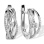 Dazzling Diamond Leverback Earrings in White Gold. Tested 585 (14K) White Gold, Rhodium Finish