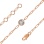 Two-tone Gold Bracelet with Illusion-set Diamond. Hypoallergenic Cadmium-free 585 (14K) Rose Gold. View 2