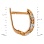 Venetian Style Diamond Earrings. Hypoallergenic 585 Rose Gold, Rhodium Detailing. View 2