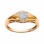 14K Rose Gold Ring with Illusion-set Diamond in 14 Diamonds Halo. View 2