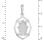 White Gold Hamsa Pendant. View 3