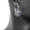Cornflower Sapphire and Diamond Earrings in White Gold. View 3
