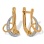 Earrings Featuring 14 Diamonds. Hypoallergenic 585 Rose Gold, Rhodium Detailing