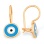 Rose Gold Anti Evil Eye Earrings for Children. Enamel, Hypoallergenic 585 (14kt) Rose Gold