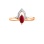 Marquise Ruby and Diamond Ring. View 2