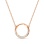 Diamond Circular Necklace. Certified 585 (14kt) Rose Gold, Rhodium Detailing
