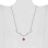 Ruby Diamond White Gold Necklace. view 5