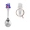 Royal Blue Baby-Hippo Silver Spoon for a Child. View 2