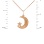 Floral Ornament Star and Crescent Pendant. Certified 585 (14kt) Rose Gold. View 2