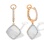 Mother-of-Pearl Diamond Huggie Earrings