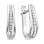 Diamond-accented Leverback Earrings. Certified 585 (14kt) White Gold, Rhodium Finish