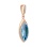 Marquise-shaped Blue Topaz Pendant in Rose Gold. View 2
