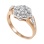 Art Deco Style natural diamond ring made of 14kt rose and white gold. View 2
