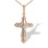 Diamond Passion Cross Pendant for Her. Certified 585 (14kt) Rose and White Gold