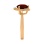Rose Gold Ring Featuring Garnet and 3 Diamonds - Angle 3