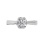 Diamond Solitaire Ring. Certified 585 (14kt) White Gold. View 2