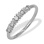 Anniversary Ring with 5 Diamonds in White Gold. Tested 585 (14K) White Gold, Rhodium Finish