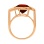Nifty Ring with Garnet Diameter 10mm. Hypoallergenic Cadmium-free 585 (14K) Rose Gold. View 5