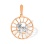 Capricorn Zodiac Sunburst 585 Gold Pendant. December 22 - January 20