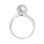 Pearl Ring Features 20 Channel Set Diamonds. 750 White Gold, KARATOFF Series. View 4