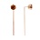 Red Garnet Gold Chain Earrings. View 2