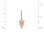 Tulip Motif Kids Earrings. 585 (14kt) Rose Gold, Rhodium Detailing. View 2