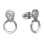 Versatile Diamond Stud Earrings in 585 White Gold. Certified Gold, 7mm Long Posts, Screw Backs