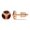 Garnet and Diamond Stud Earrings