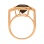 Nifty Ring with Smoky Quartz Diameter 10mm. Hypoallergenic Cadmium-free 585 (14K) Rose Gold. View 5