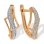 Earrings Featuring 16 Diamonds. Hypoallergenic 585 Rose Gold, Rhodium Detailing
