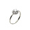 CZ Halo White Gold Ring. 585 (14kt) White Gold