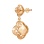 Reverse of Openwork Concave Floweret Earrings with Diamonds