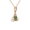 Emerald and Diamond Rose Gold Pendant. View 2