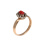 Mediterranean Coral Gold Ring. 585 (14K) Rose and White Gold