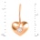 Size of CZ Heart-shaped Kids' Earrings with Earwire Locks