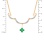 Emerald and Diamond Convertible Rose Gold Necklace. View 3