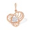 Romantic CZ Flower Pendant. 585 (14kt) Rose Gold