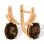 Legacy Smoky Quartz Leverback Earrings. Hypoallergenic Cadmium-free 585 (14K) Rose Gold