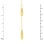 Necklace with 2 Mother-of-Pearl Quatrefoil Clovers. 585 (14kt) Yellow Gold, Vicenza Series. View 4