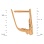 Earrings Featuring 14 Diamonds. Hypoallergenic 585 Rose Gold, Rhodium Detailing. View 2