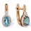 Topaz and Diamond Earrings with Nostalgic Motif. Hypoallergenic Cadmium-free 585 (14K) Rose Gold