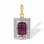 Noble Rhodolite Garnet and Diamond Pendant. Certified 585 (14K) Rose and White Gold