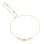 Gold Necklace with Sliding Heart Set with Diamond - Angle 2