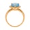 Ring Featuring Blue Topaz and 3 Diamonds - Angle 4
