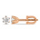 Six-Prong Solitaire Diamond Stud Earrings. Hypoallergenic 585 (14K) Rose Gold, Screw Backs