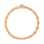 Chainlink-inspired Ring with 2 Baguette Diamonds. Hypoallergenic Cadmium-free 585 (14K) Rose Gold. View 4