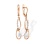 CZ Chandelier Leverback Earrings. Certified 585 (14kt) Rose Gold