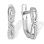 Diamond Infinity Earrings. Certified 585 (14kt) White Gold, Rhodium Finish