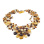 Amber Necklace with Lifelike Flower