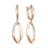 Chandelier Diamond Leverback Earrings. Certified 585 (14kt) Rose Gold, Rhodium Detailing